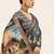 grey color cotton art silk fabric designer digital printed saree