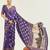 purple color cotton art silk fabric designer digital printed saree
