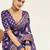 purple color cotton art silk fabric designer digital printed saree