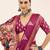 pink color cotton art silk fabric designer digital printed saree