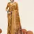 mustard color cotton art silk fabric designer digital printed saree