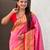 baby pink color beautiful soft silk blend woven designer partywear saree