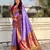 lavender color beautiful soft silk blend woven designer partywear saree