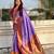 lavender color beautiful soft silk blend woven designer partywear saree