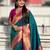 rama color beautiful soft silk blend woven designer partywear saree