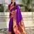 purple color beautiful soft silk blend woven designer partywear saree