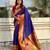 violet color beautiful soft silk blend woven designer partywear saree