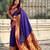 violet color beautiful soft silk blend woven designer partywear saree