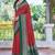 red color velvet tussar silk blend fabric tradtional woven saree with bandhej print