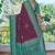 purple color velvet tussar silk blend fabric tradtional woven saree with bandhej print