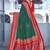 green color velvet tussar silk blend fabric tradtional woven saree with bandhej print