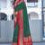 green color velvet tussar silk blend fabric tradtional woven saree with bandhej print