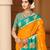 yellow color ethnic woven designer partywear saree