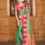 green color ethnic woven designer partywear saree