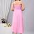 pink shoulder straps fit & flare baby midi dress