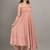 peach solid fit and flare maxi dress with flowing silhouette