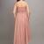peach solid fit and flare maxi dress with flowing silhouette