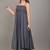 grey solid fit and flare maxi dress with shoulder straps