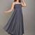 grey solid fit and flare maxi dress with shoulder straps