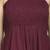 maroon solid fit and flare maxi dress for everyday wear