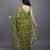 Green embroidered georgette saree