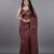 Maroon embroidered viscose saree