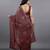 Maroon embroidered viscose saree