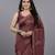Maroon embroidered viscose saree