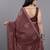 Maroon embroidered viscose saree