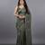 Green embroidered viscose saree