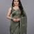 Green embroidered viscose saree