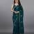 Blue embroidered viscose saree