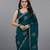 Blue embroidered viscose saree