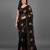 Black embroidered georgette saree