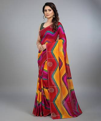 Multicolor embroidered viscose saree 1