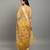 Yellow embroidered organza saree