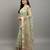 Green embroidered organza saree