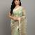 Green embroidered organza saree