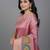 Pink embroidered matka silk saree