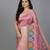 Pink embroidered matka silk saree