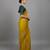 Yellow embroidered viscose saree
