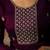 purple silk blend embroidered kurta pant set