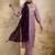 lavender silk blend embroidered kurta pant set