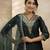 green embroidered kurta pant set with dupatta