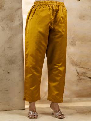 yellow embroidered kurta pant set with dupatta 4