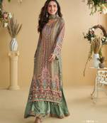 green crepe suit - full stitched free size