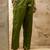 olive embroidered kurta pant set with dupatta