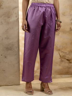 lavender embroidered kurta pant set with dupatta 4