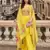 yellow chinon silk shrug suit - full stitched free size