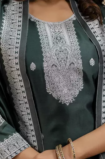 black embroidered kurta pant set with dupatta